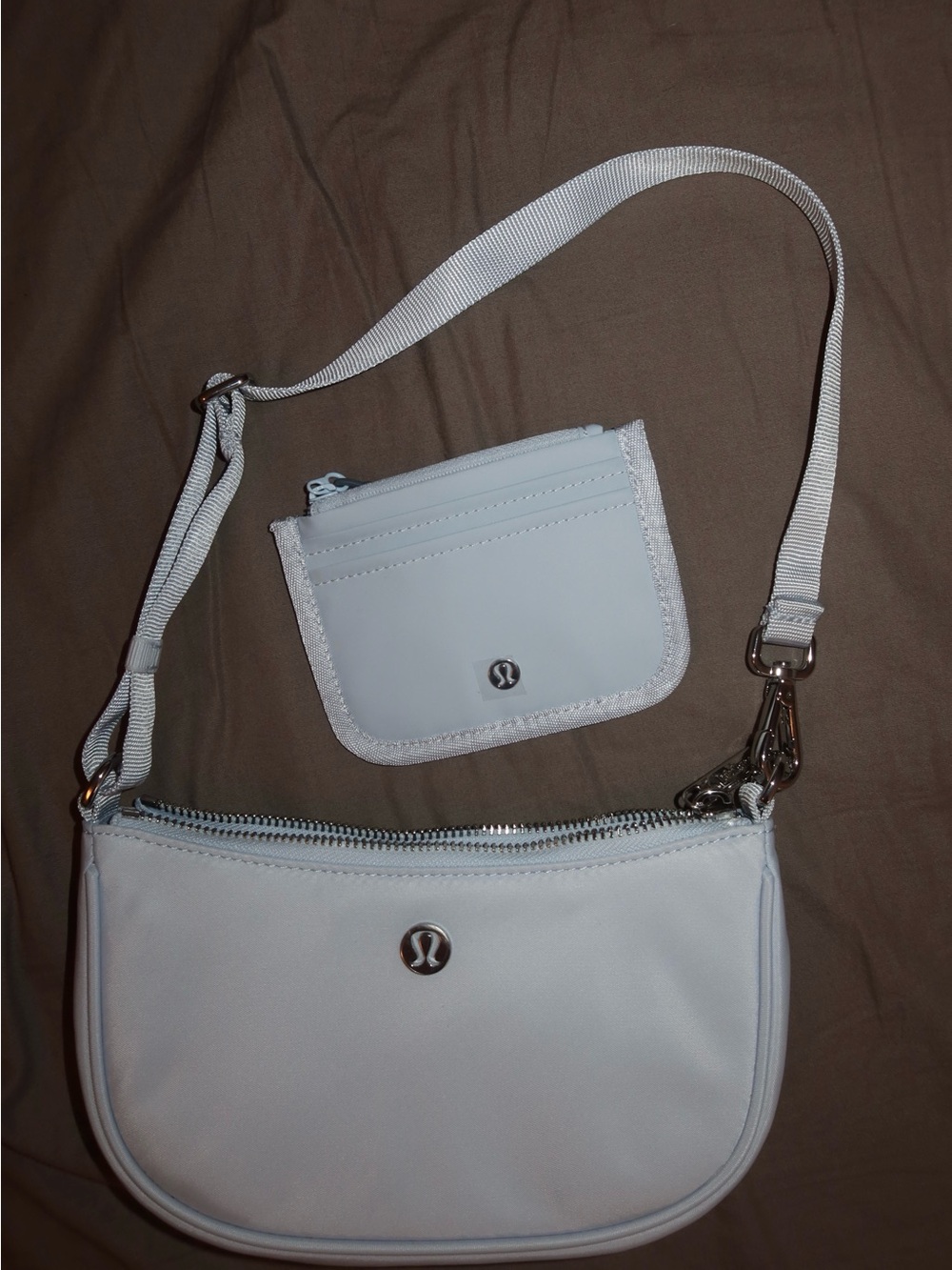 lululemon light blue Mini Shoulder Bag with Card Pouch/ wallet